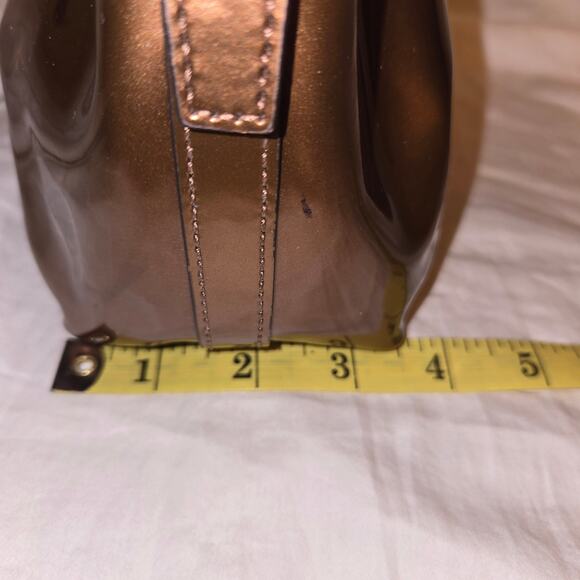 Coach Madison Demi Copper Patent Leather Small Pleated Bag Excellent Condition - Picture 13 of 16